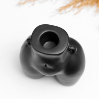 Подсвечник "Марта" черный глянец, 10х6х8см