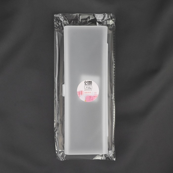 Контейнер для хранения мелочей, 19,5 &times; 6,7 &times; 2,8 см, цвет прозрачный