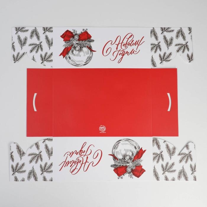 Коробка для капкейка &laquo;Серебро&raquo;, 23 х 16 х 10 см, Новый год