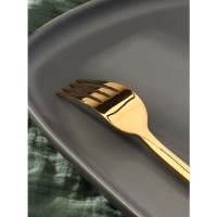 Вилка столовая из нержавеющей стали Magistro &laquo;Олин GOLD&raquo;, длина 19,8 см, на подвесе, цвет золотой