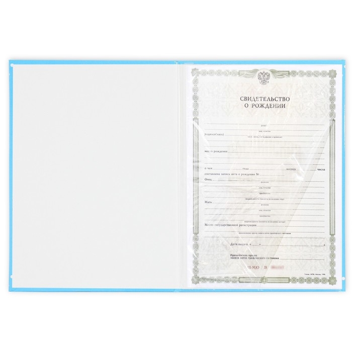 Папка для свидетельства о рождении &laquo;Мои первые документы&raquo;, А4.