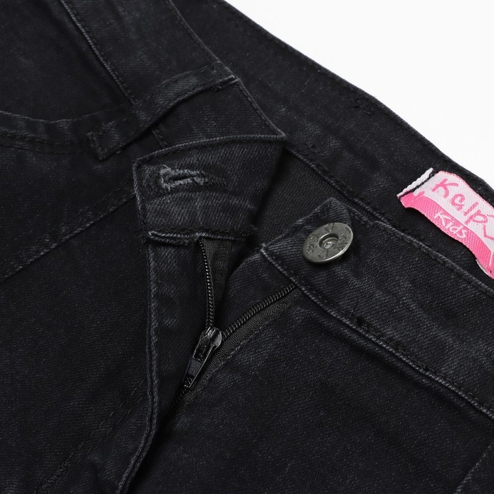 Джинсы для девочки цвет чёрный, рост 152см