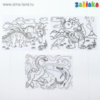 3D-доска для рисования неоновыми маркерами &laquo;Эра динозавров&raquo;, световые эффекты, с карточками