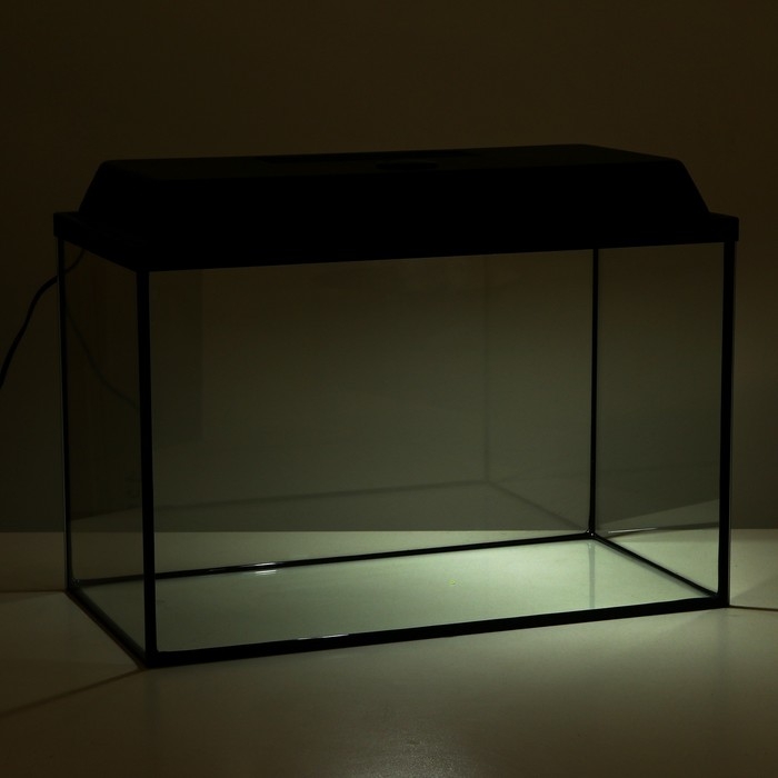 Аквариум Аквариум "Прямоугольный" с крышкой, 50 литров, 51 х 27 х 35/40 см, чёрный