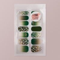 Лаковые полоски для маникюра, 14 шт, цвет зелёный Лаковые полоски для маникюра, 14 шт, цвет зелёный