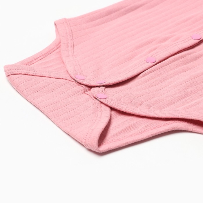 Боди с длинным рукавом, цвет розовый, рост 68 см