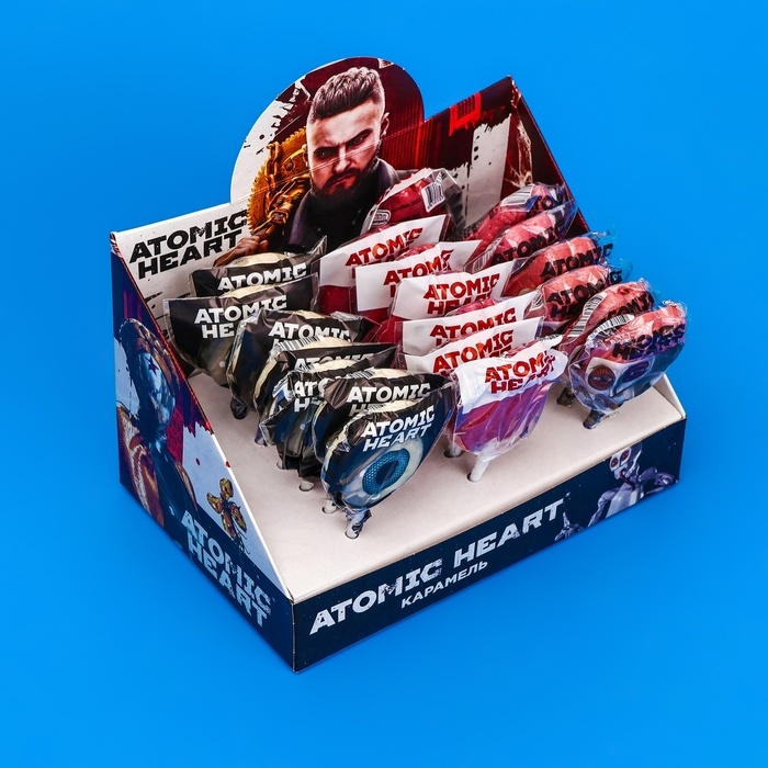 Карамель на палочке "ATOMIC HEART", части тела, 20 г