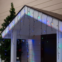 Гирлянда «Бахрома» 4 × 0.6 м, IP44, тёмная нить, 180 LED, свечение мульти, 8 режимов, 220 В Гирлянда «Бахрома» 4 × 0.6 м, IP44, тёмная нить, 180 LED, свечение мульти, 8 режимов, 220 В