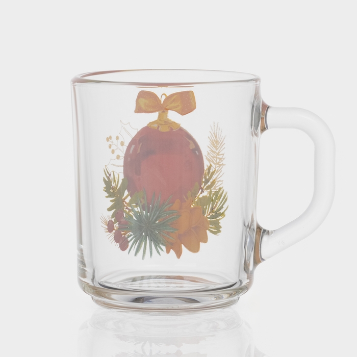 Кружка стеклянная чайная &laquo;Новогодние символы&raquo;, 200 мл, МИКС