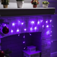 Гирлянда «Бахрома» 1.8 × 0.5 м, IP20, прозрачная нить, 48 LED, свечение фиолетовое, 8 режимов, 220 В Гирлянда «Бахрома» 1.8 × 0.5 м, IP20, прозрачная нить, 48 LED, свечение фиолетовое, 8 режимов, 220 В