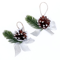 Новогодняя подвеска &laquo;Шишка и веточка&raquo; набор 2 шт.