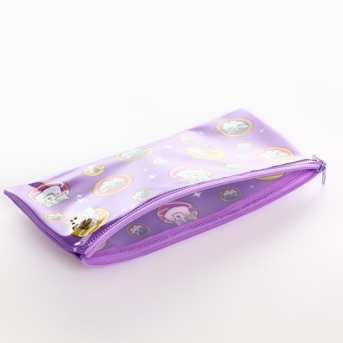 Пенал школьный мягкий плоский 9,5 х 20,5 ПВХ &laquo;1 сентября: Котятки&raquo; МИКС