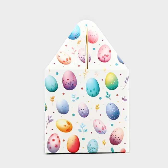 Коробка складная &laquo;С праздником Пасхи&raquo;, 14 х 14 х 14 см