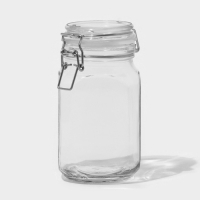 Банка стеклянная для сыпучих продуктов &laquo;Прозрачная&raquo;, 900 мл