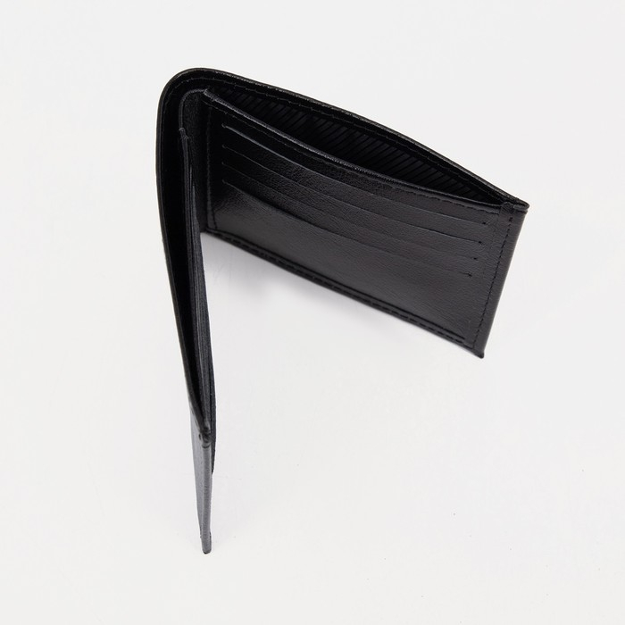 Портмоне мужское без застёжки, цвет чёрный Портмоне мужское без застёжки, цвет чёрный