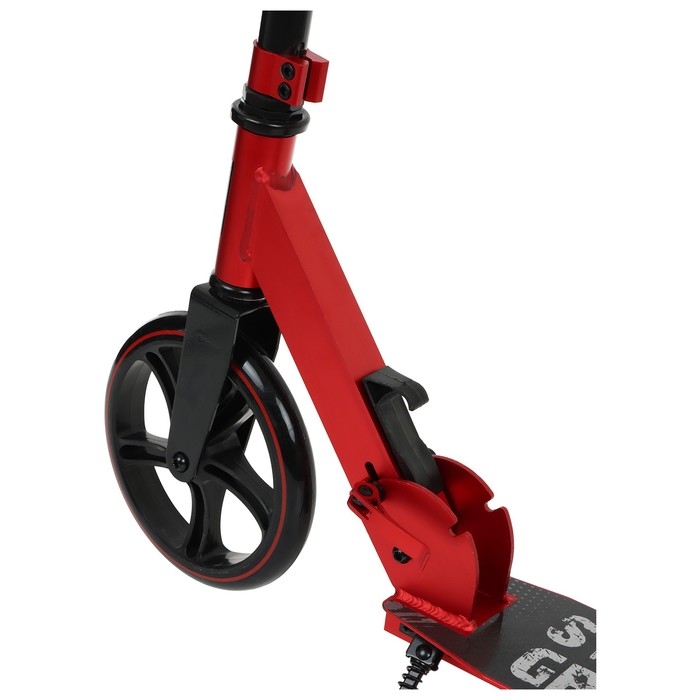 Самокат городской GRAFFITI, складной, колёса PU 200, 86A, ABEC 9, подножка, цвет красный Самокат городской GRAFFITI, складной, колёса PU 200, 86A, ABEC 9, подножка, цвет красный