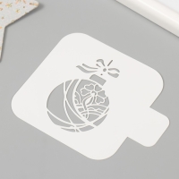 Трафарет пластиковый "Новогодний шарик", размер 9х9 см