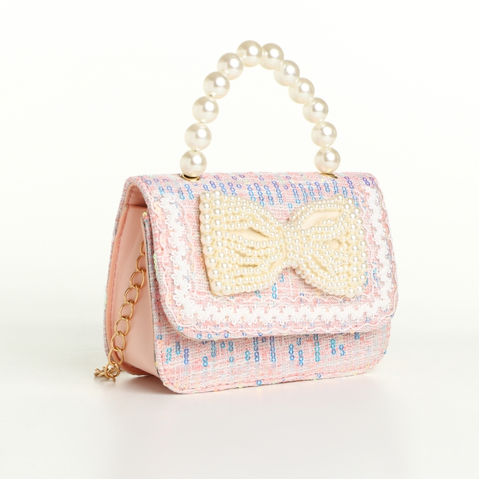 Сумка детская для девочки на клапане «Выбражулька», цвет розовый Сумка детская для девочки на клапане «Выбражулька», цвет розовый