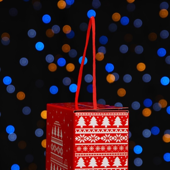 Новый год. Коробка подарочная складная Новый год. Коробка подарочная складная "Рукавичка" 16,5 х 7,5 х 21 см.