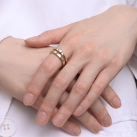 Кольцо XUPING горение, цвет белый в золоте, размер 17 Кольцо XUPING горение, цвет белый в золоте, размер 17