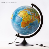 Глoбус физико-политический рельефный &laquo;Классик&raquo;, диаметр 320 мм, с подсветкой