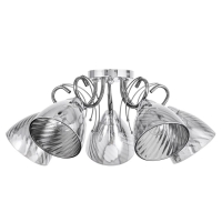 Люстра потолочная Белл 5х40Вт Е27 Хром, Черный хром 57x57x22 см Люстра потолочная Белл 5х40Вт Е27 Хром, Черный хром 57x57x22 см