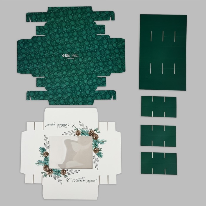 Коробка складная под 12 конфет &laquo;Еловый аромат&raquo;, 14.4 х 18.4 х 3.8 см, Новый год