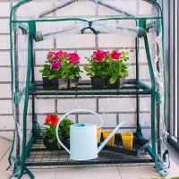 Парник-стеллаж, 2 полки, 93 &times; 69 &times; 49 см, металлический каркас d = 16 мм, чехол плёнка 80 мкм, Greengo