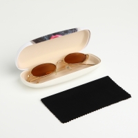 Футляр для очков на хлопушке, длина 16 см, цвет белый Футляр для очков на хлопушке, длина 16 см, цвет белый