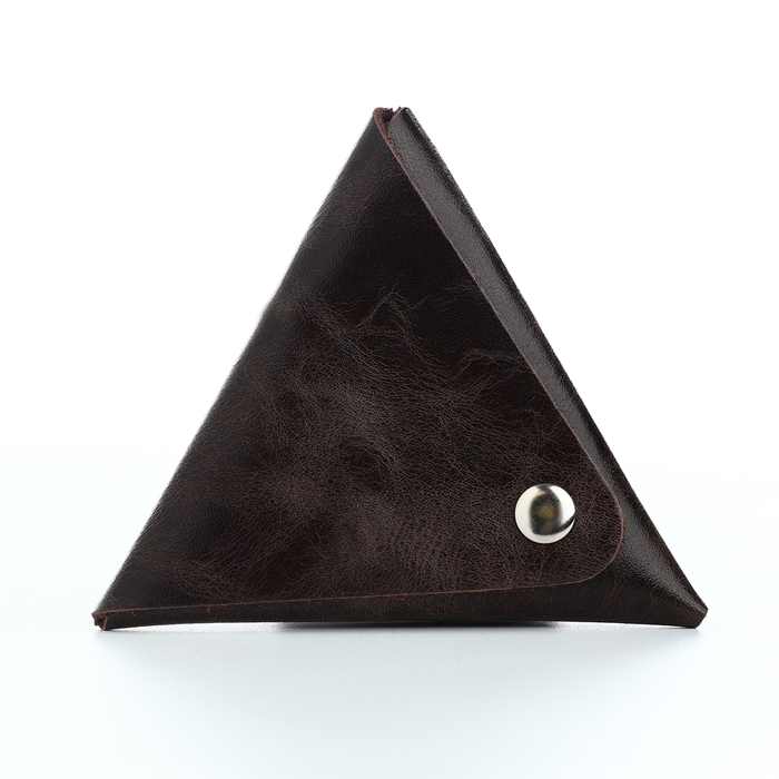 Монетница на кнопке TEXTURA, цвет коричневый Монетница на кнопке TEXTURA, цвет коричневый