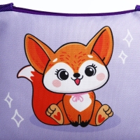 Сумка детская для девочки "Лисичка", 18х14 см, отд на молнии, цвет фиолетовый