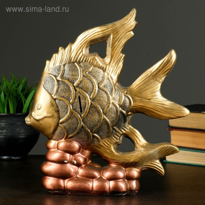 Копилка "Золотая рыбка" 28х8х32см