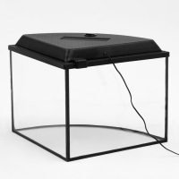 Аквариум "Сектор" угловой с крышкой, 70 литров, 50 х 50 х 39,5/44,5 см, чёрный Аквариум "Сектор" угловой с крышкой, 70 литров, 50 х 50 х 39,5/44,5 см, чёрный