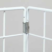 Корзина-накопитель складная, на колесах, 1 полка, 60&times;60&times;80 см, цвет белый