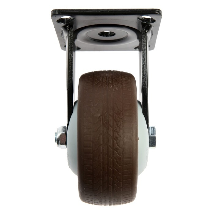 Колесо для транспортных тележек ТУНДРА, d=125 мм, на пдощадке, покрытие TPR