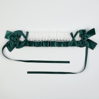 Карнавальная повязка &laquo;Лолита&raquo;, цвет зелёный с белым кружевом