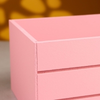 Кашпо деревянное 25х14х11 см Розовый Коралл Кашпо деревянное 25х14х11 см Розовый Коралл