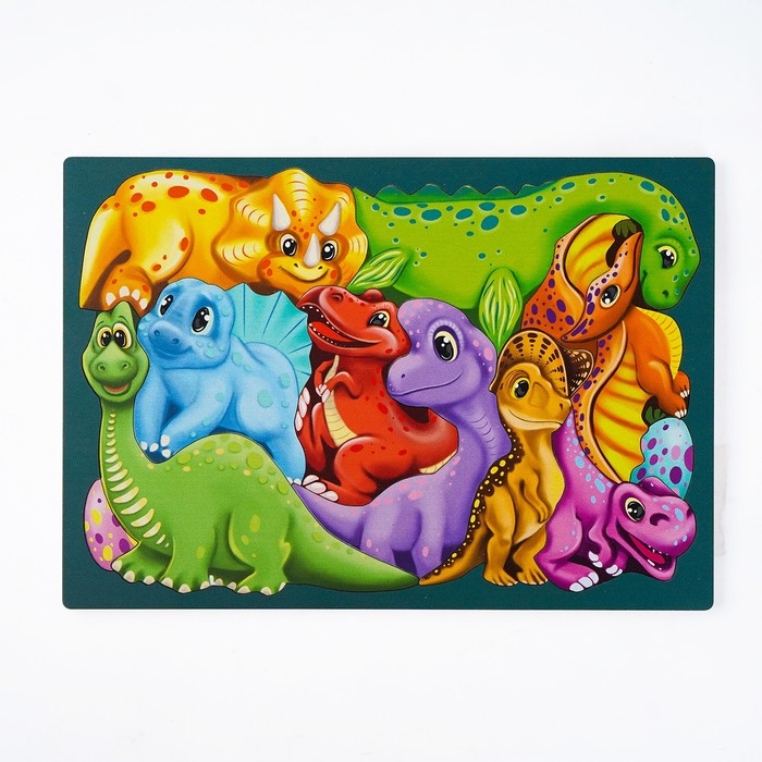 Пазл фигурный &laquo;Динозаврики&raquo;, 12 деталей, от 3 лет