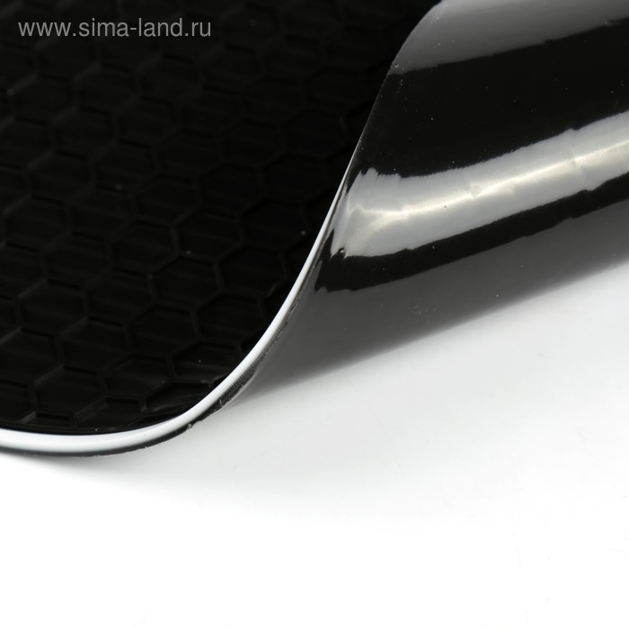 Коврик противоскользящий 27.5&times;17 см, соты, черный