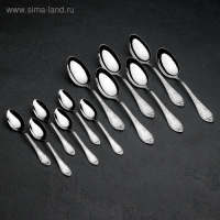 Набор столовых приборов &laquo;Посольский&raquo;, 24 предмета, декоративная коробка, цвет серебряный