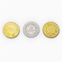 Монета новогодняя «Новогодняя» на Новый год, микс, диам. 4 см Монета новогодняя «Новогодняя» на Новый год, микс, диам. 4 см