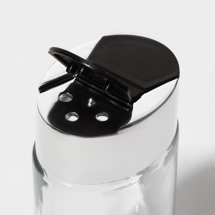 Солонка стеклянная Доляна &laquo;Классик&raquo;, 140 мл, 4&times;5&times;10,5 см