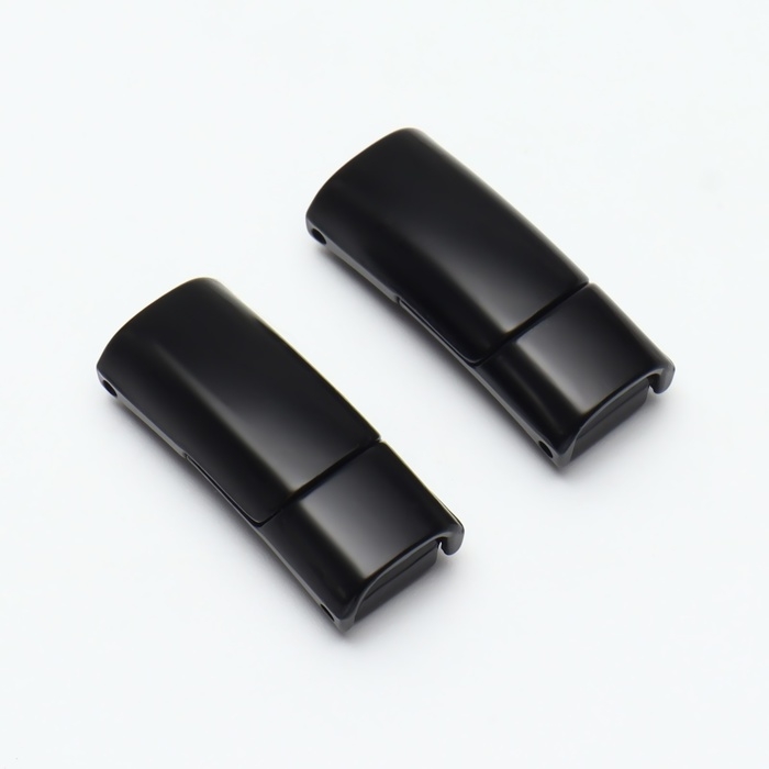 Фиксатор для шнурков, на магните, пара, размер 2,6 &times; 2 &times; 0,7 см, цвет чёрный