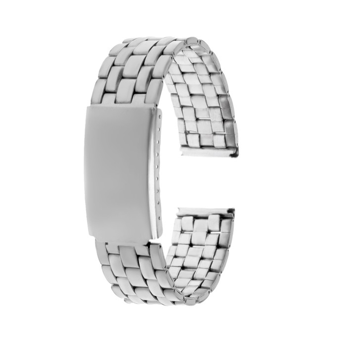 Ремешок для часов Ремешок для часов "Соломон", 18 мм, металл, l-18 см, серебристый