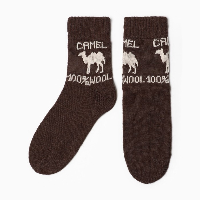 Носки мужские шерстяные, цвет коричневый, размер 27-29 Носки мужские шерстяные, цвет коричневый, размер 27-29