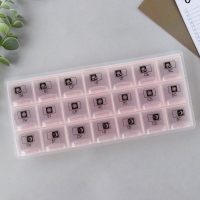 Таблетница органайзер«Утро, день, вечер», 21 секция, русские буквы, розовая. Таблетница органайзер«Утро, день, вечер», 21 секция, русские буквы, розовая.