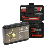 Набор инструментов в кейсе ЛОМ "23 ФЕВРАЛЯ", в подарочной упаковке, 11 предметов