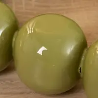 Подсвечник на 4 свечи &laquo;Бусы&raquo;, с 12 сферами, 20.5&times;20.5&times;5.5 см, авокадо