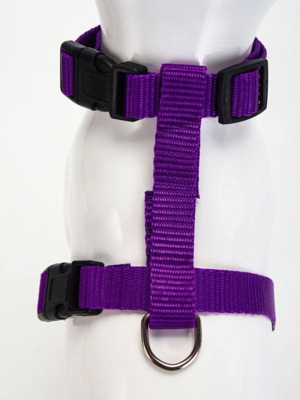 Комплект для кошек, ширина 1,5 см, ОШ 16,5-27 см, ОГ 21-35 см, поводок 120 см, фиолетовый