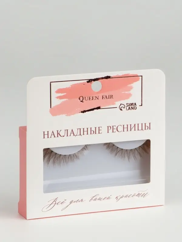 Ресницы накладные &laquo;Утончённость&raquo;, 10-14 мм, без клея, коричневые